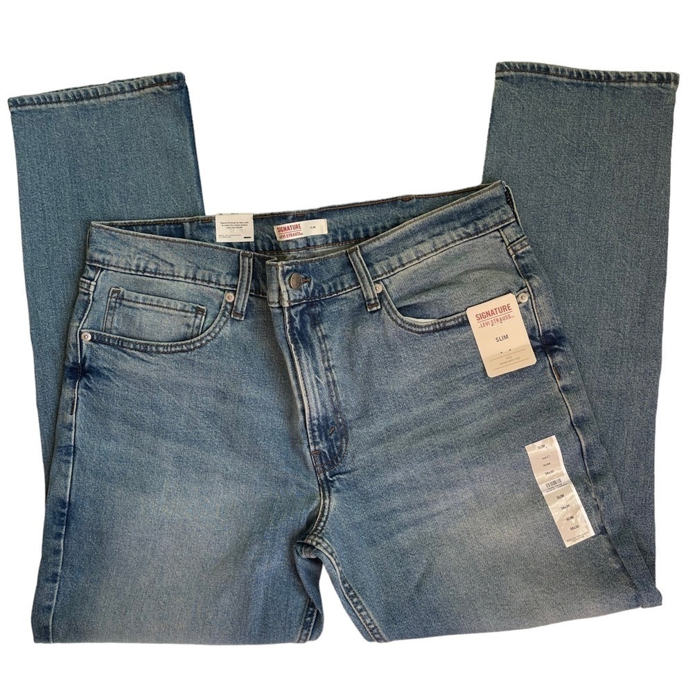Levi Strauss & Co. Signature Men's Size 38X30 Slim flex Fit Jeans NWT